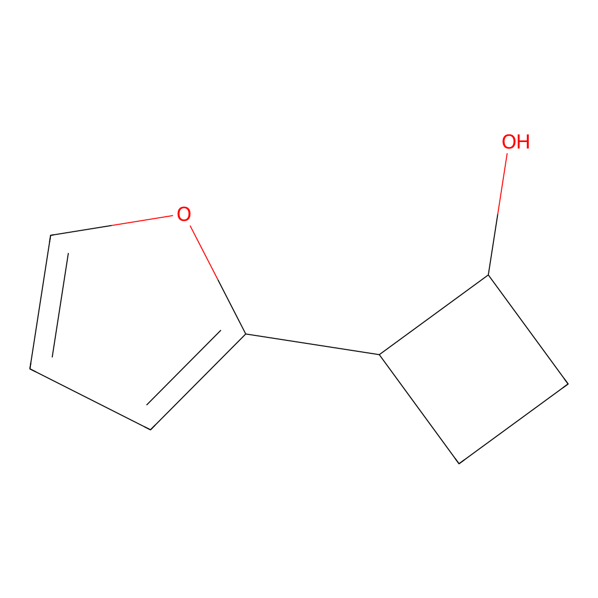 2-(Furan-2-yl)cyclobutan-1-ol molecular structure, CAS 84099-57-0