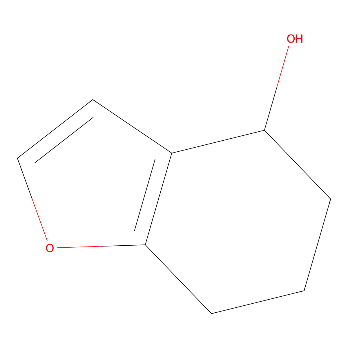4,5,6,7-Tetrahydro-1-benzofuran-4-ol molecular structure, CAS 84099-58-1