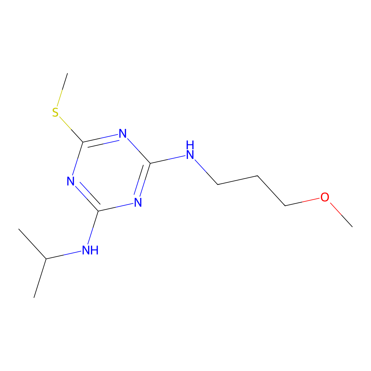 Methoprotryne molecular structure, CAS 841-06-5