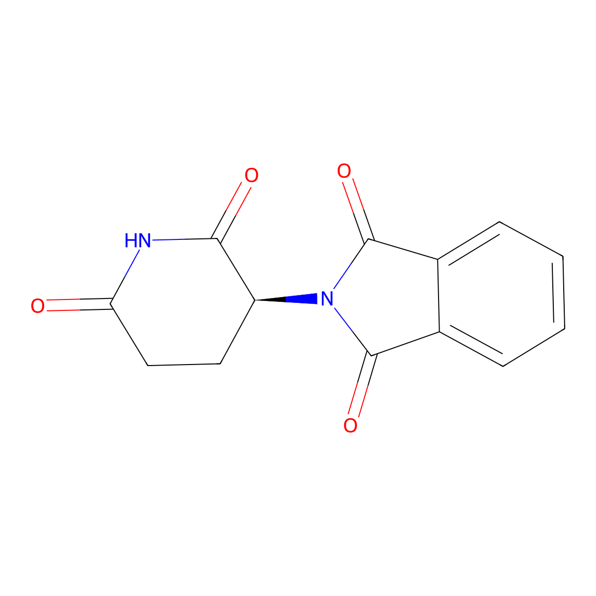 (S)-Thalidomide molecular structure, CAS 841-67-8