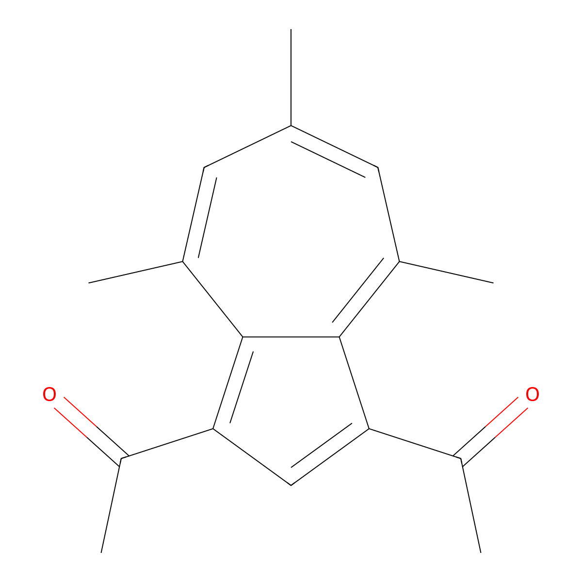 Azulene, 1,3-diacetyl-4,6,8-trimethyl- molecular structure, CAS 841-71-4