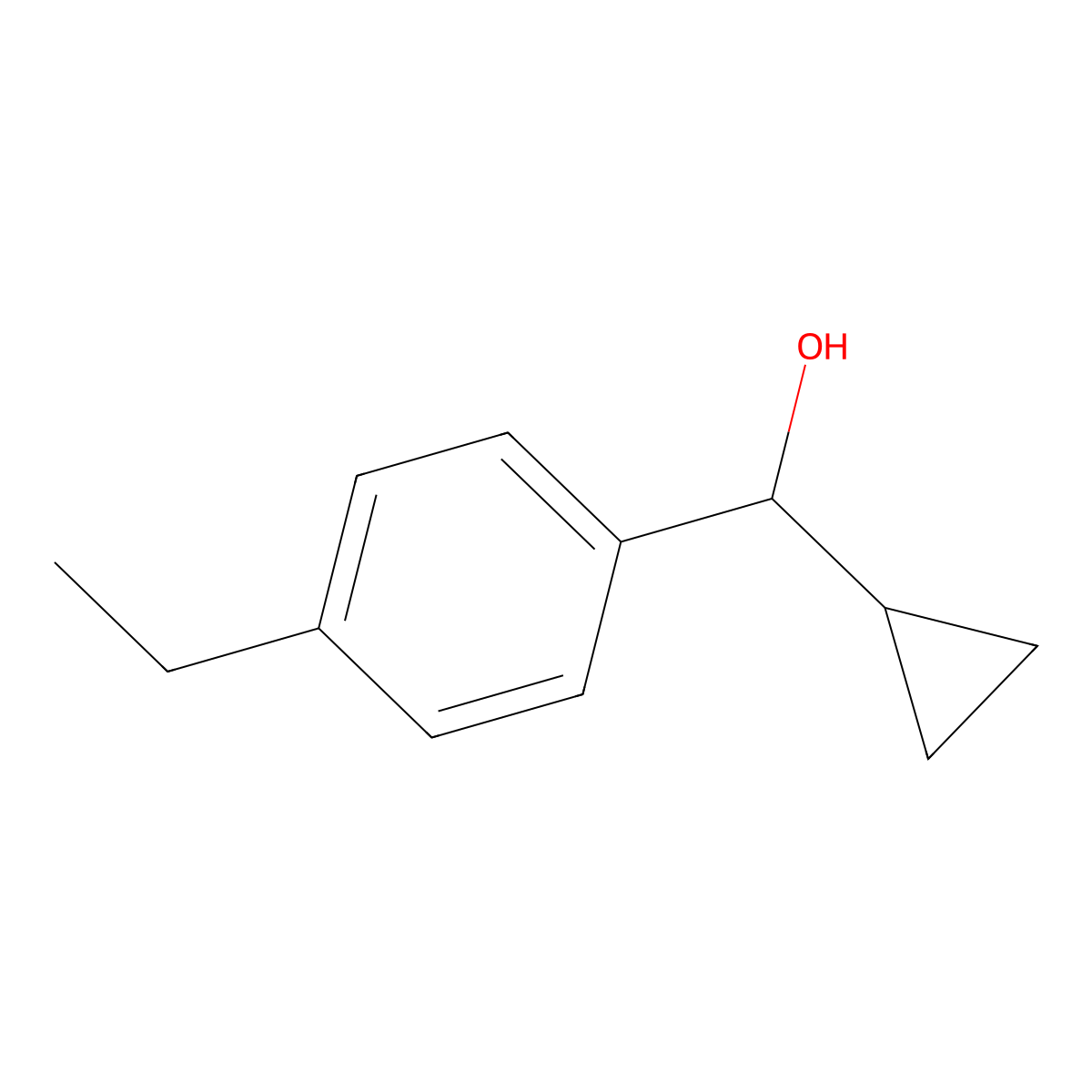 alpha-Cyclopropyl-4-ethylbenzyl alcohol molecular structure, CAS 84100-47-0