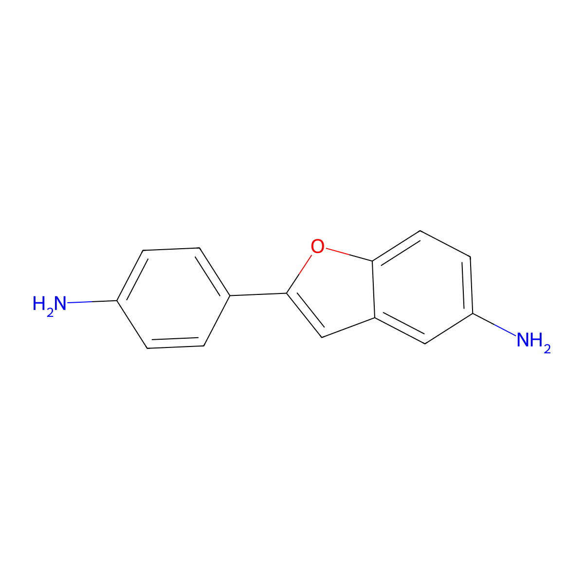5-Amino-2-(4-aminophenyl)benzofuran molecular structure, CAS 84102-58-9