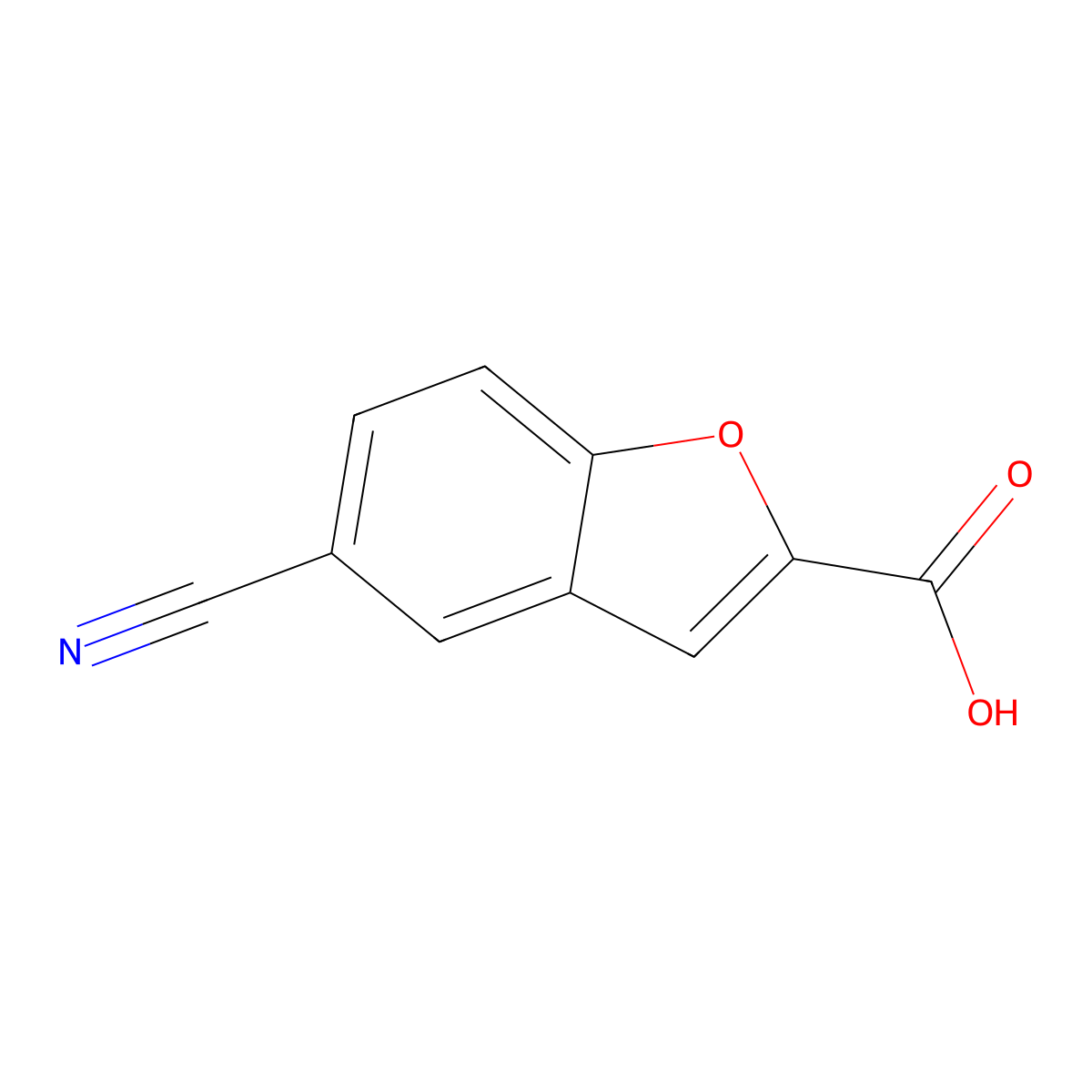 5-cyanobenzofuran-2-carboxylic Acid molecular structure, CAS 84102-75-0