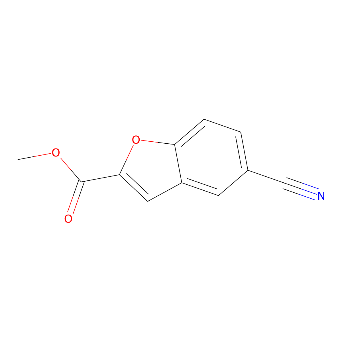 Methyl 5-cyanobenzofuran-2-carboxylate molecular structure, CAS 84102-77-2
