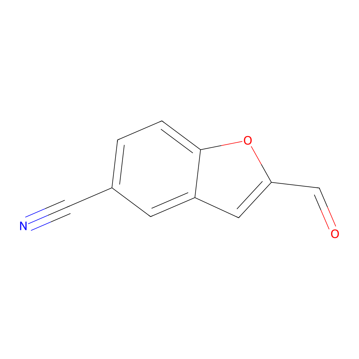 2-Formylbenzofuran-5-carbonitrile molecular structure, CAS 84102-82-9