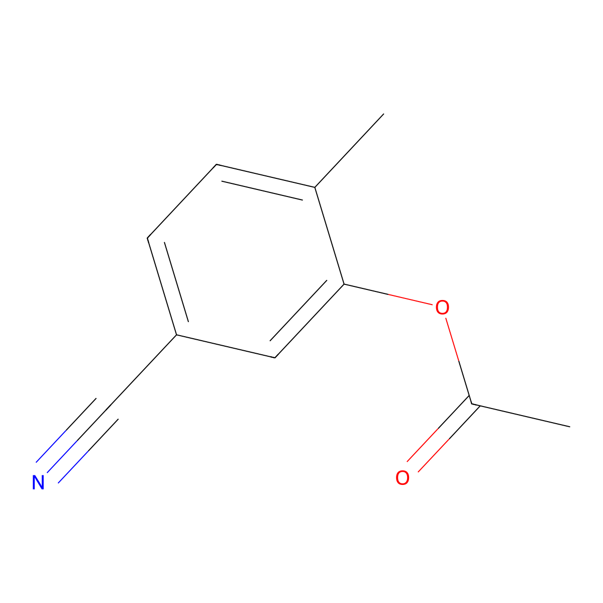 5-Cyano-2-methylphenyl acetate molecular structure, CAS 84102-87-4