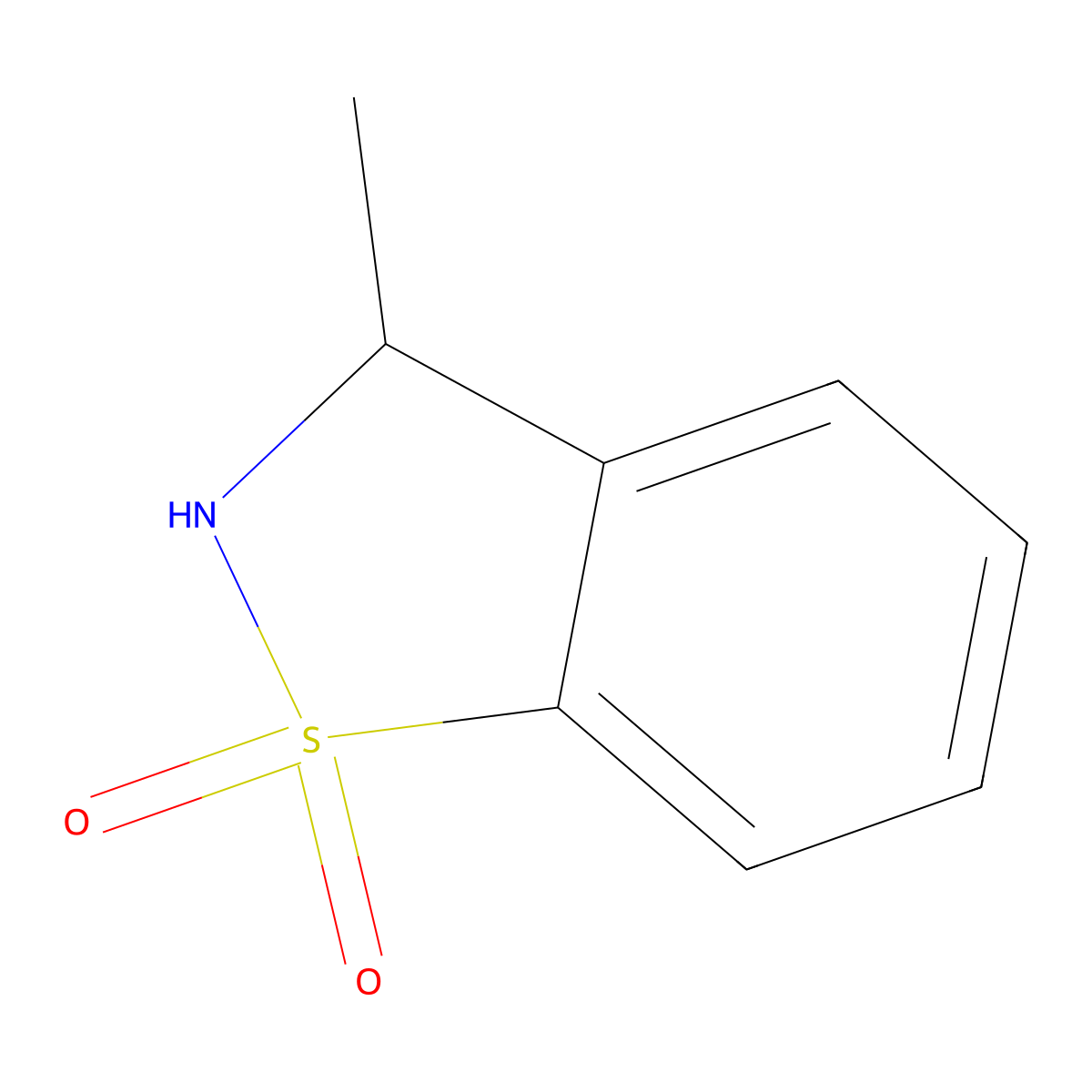 3-Methyl-2,3-dihydro-1H-1lambda~6~,2-benzothiazole-1,1-dione molecular structure, CAS 84108-98-5