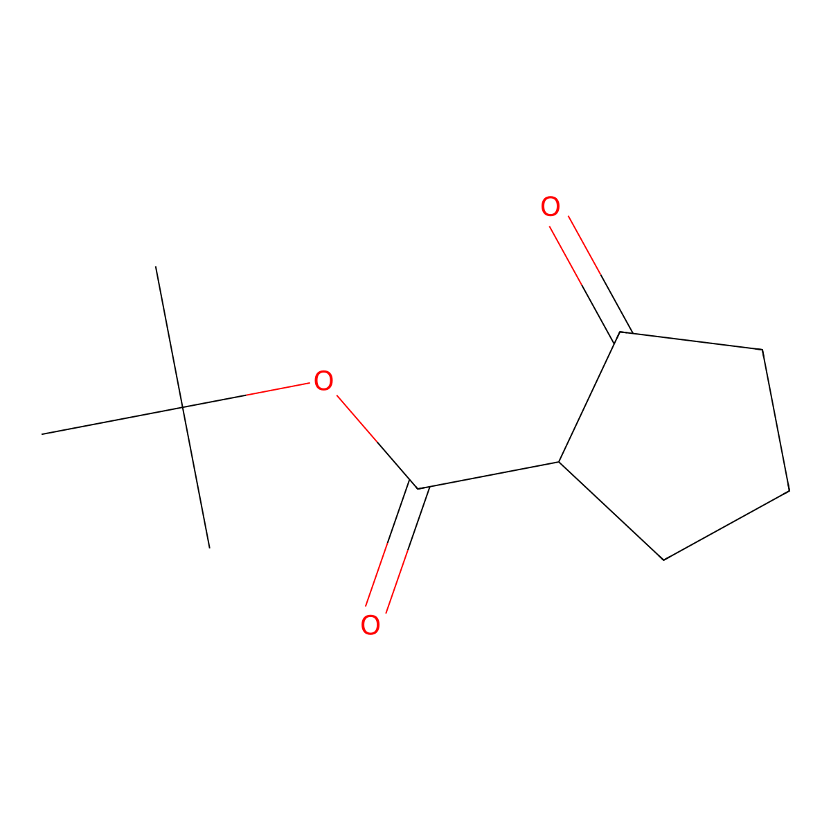 Tert-butyl 2-oxo-cyclopentanecarboxylate molecular structure, CAS 84109-76-2