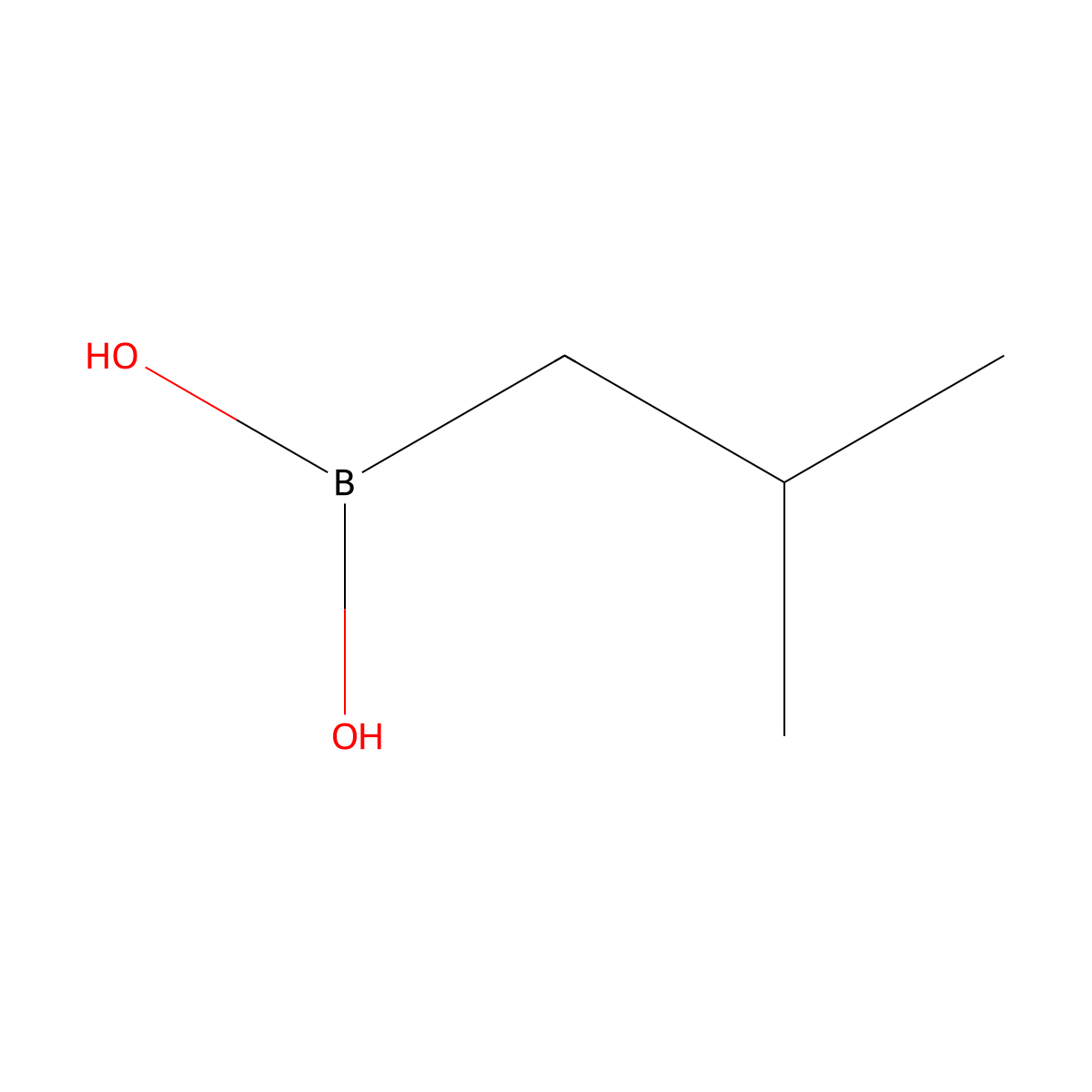 (2-Methylpropyl)boronic acid molecular structure, CAS 84110-40-7