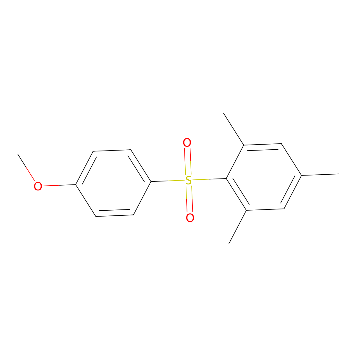 2-(4-Methoxyphenyl)sulfonyl-1,3,5-trimethylbenzene molecular structure, CAS 84113-59-7
