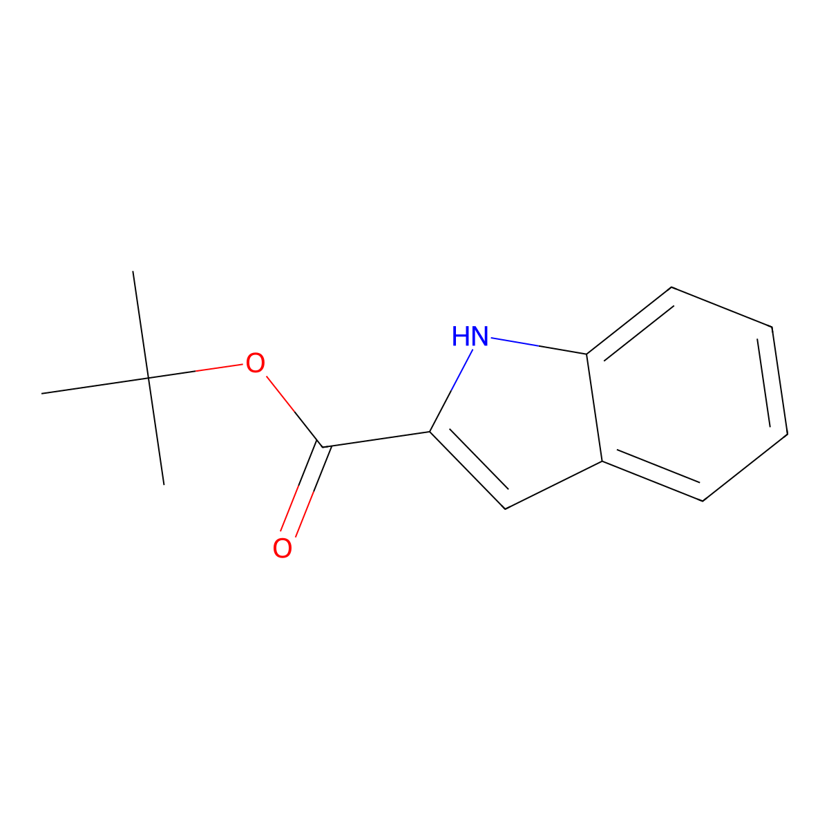 Boc-indole molecular structure, CAS 84117-86-2