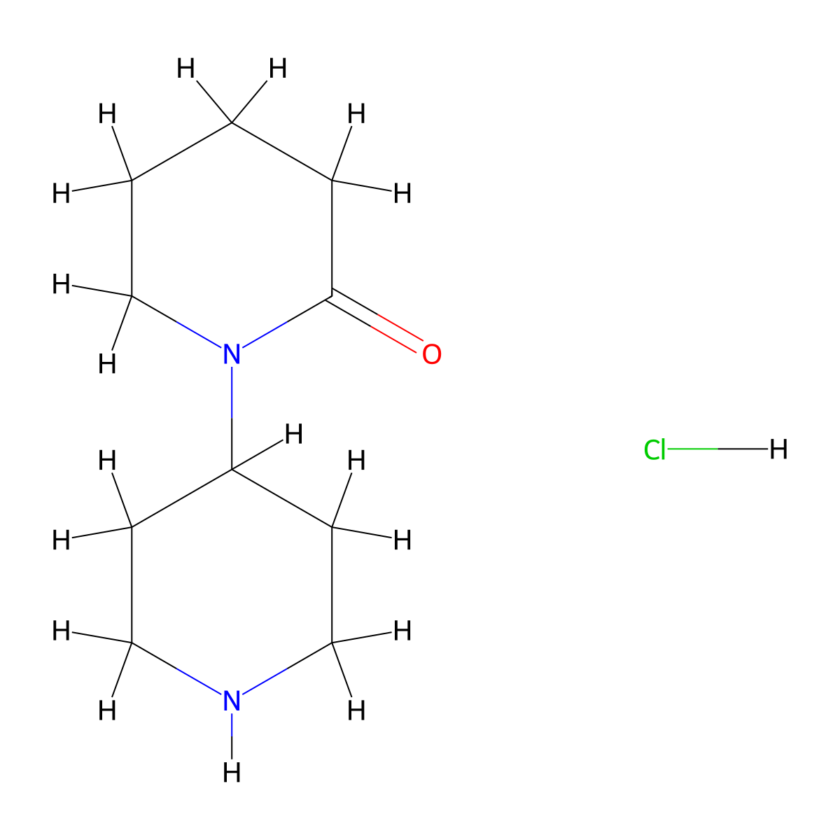 [1,4']Bipiperidinyl-2-one hydrochloride molecular structure, CAS 841200-67-7
