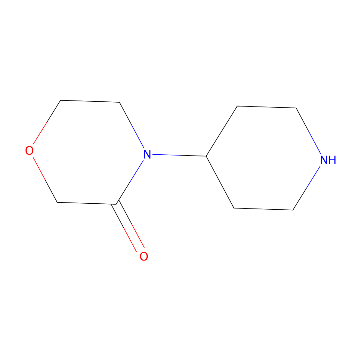 4-(Piperidin-4-yl)morpholin-3-one molecular structure, CAS 841202-48-0