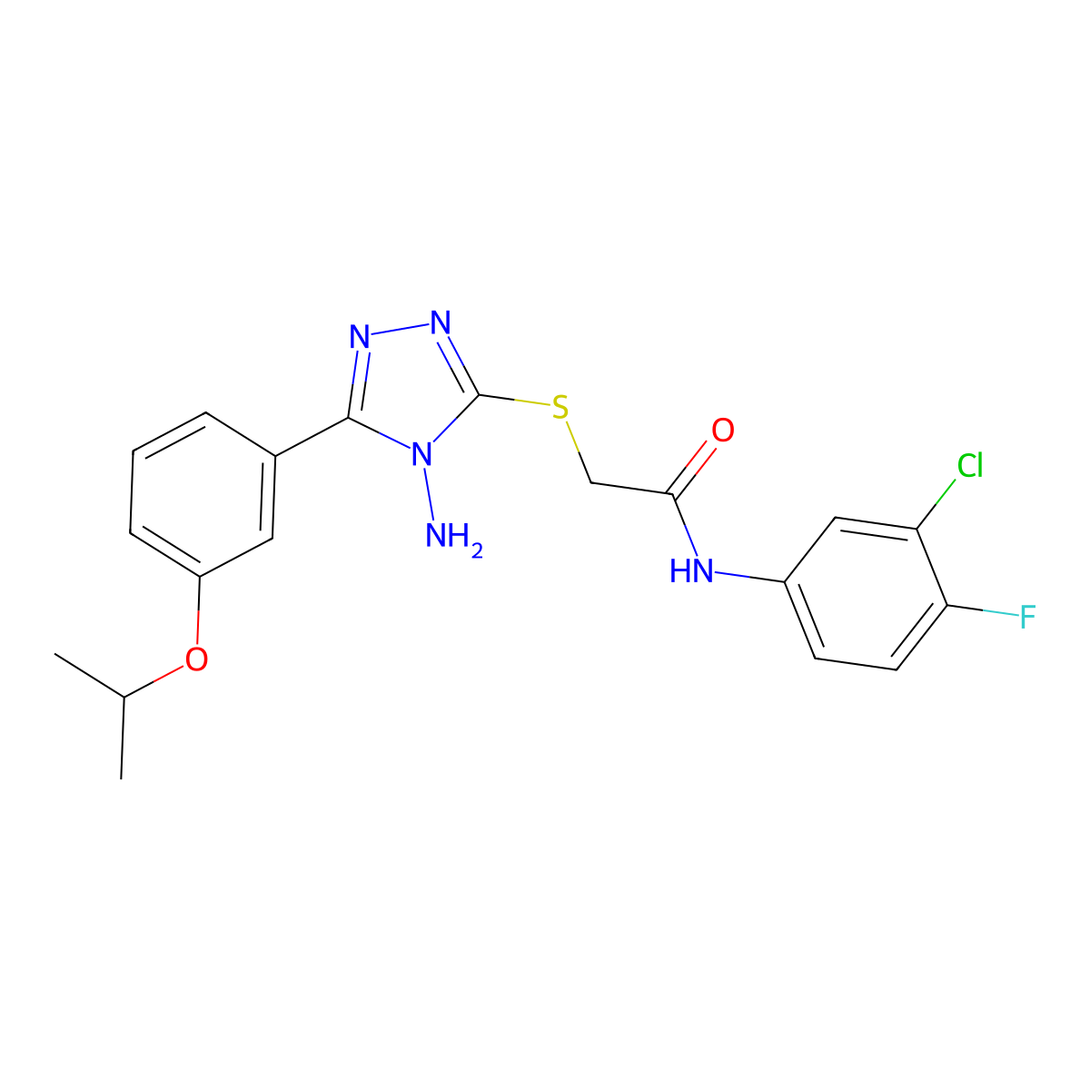 C19H19ClFN5O2S molecular structure, CAS 841208-95-5