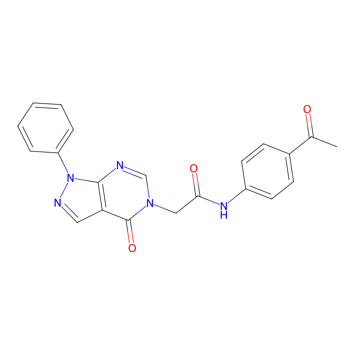 N-(4-acetylphenyl)-2-(4-oxo-1-phenyl-1H-pyrazolo[3,4-d]pyrimidin-5(4H)-yl)acetamide molecular structure, CAS 841211-65-2