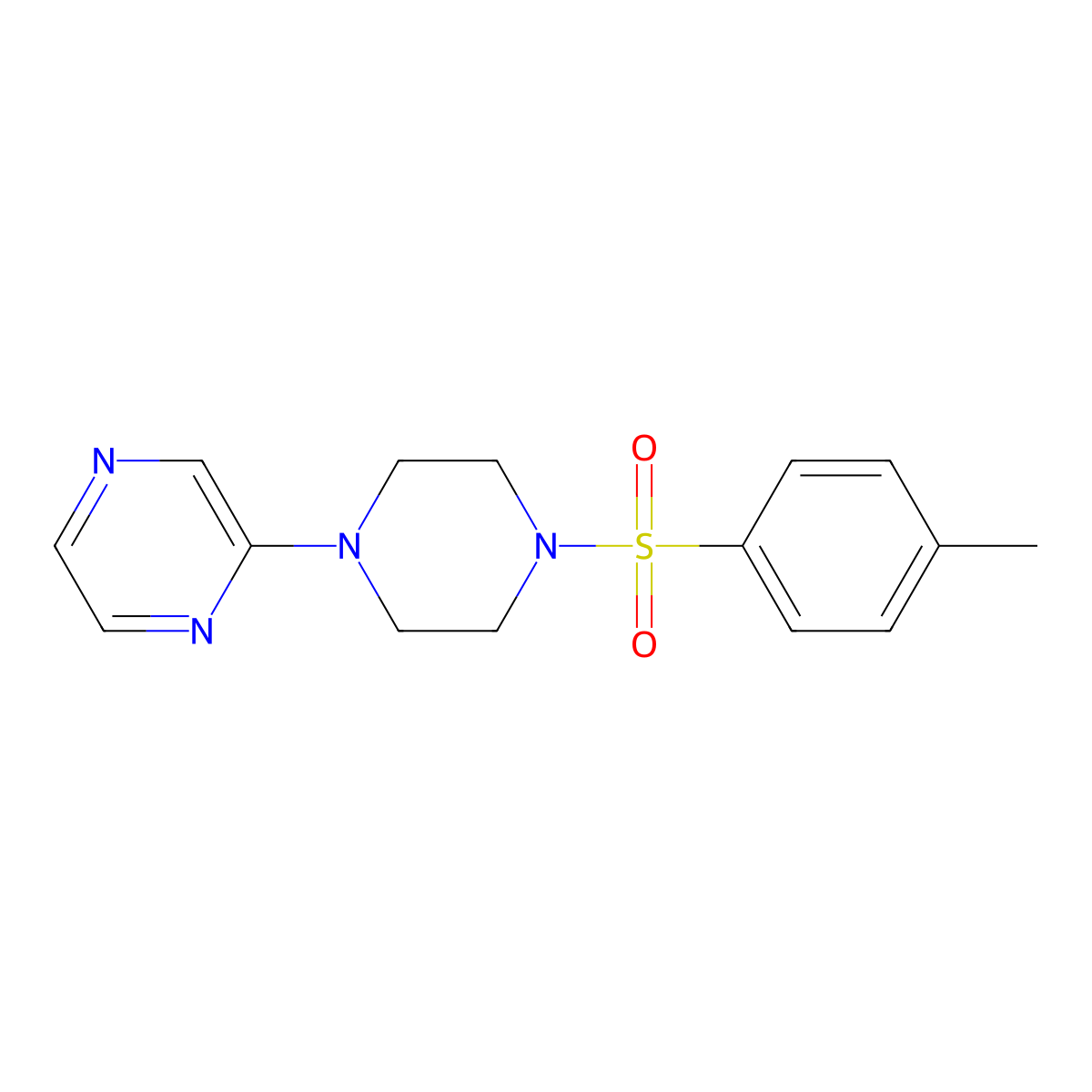 2-(4-Tosylpiperazin-1-yl)pyrazine molecular structure, CAS 841223-22-1