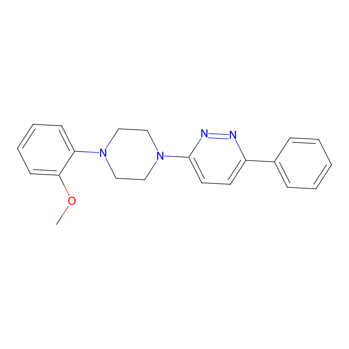 3-[4-(2-Methoxyphenyl)piperazin-1-yl]-6-phenylpyridazine molecular structure, CAS 841223-65-2
