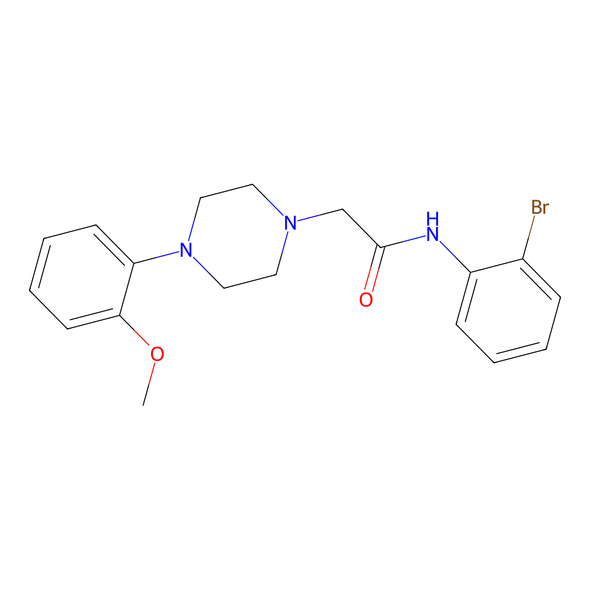 N-(2-bromophenyl)-2-[4-(2-methoxyphenyl)piperazin-1-yl]acetamide molecular structure, CAS 841246-06-8