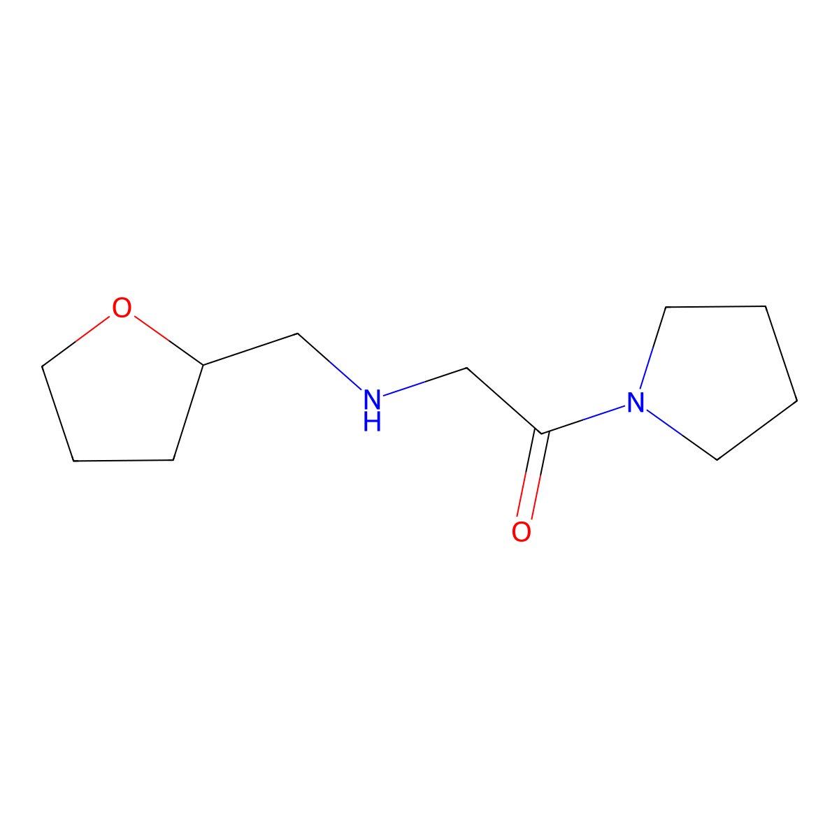 2-[(Oxolan-2-ylmethyl)amino]-1-(pyrrolidin-1-yl)ethan-1-one molecular structure, CAS 841248-45-1
