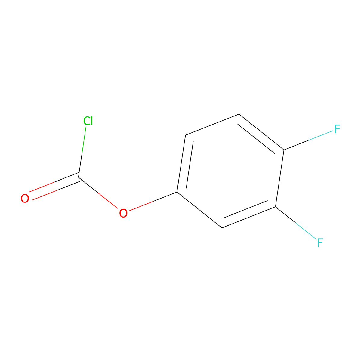 3,4-Difluorophenyl chloroformate molecular structure, CAS 841258-01-3