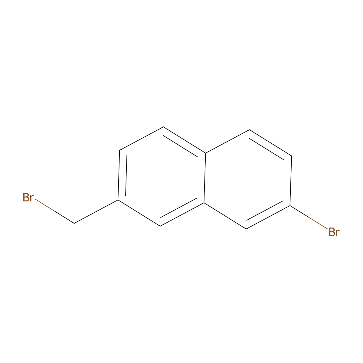 2-Bromo-7-(bromomethyl)naphthalene molecular structure, CAS 841259-75-4