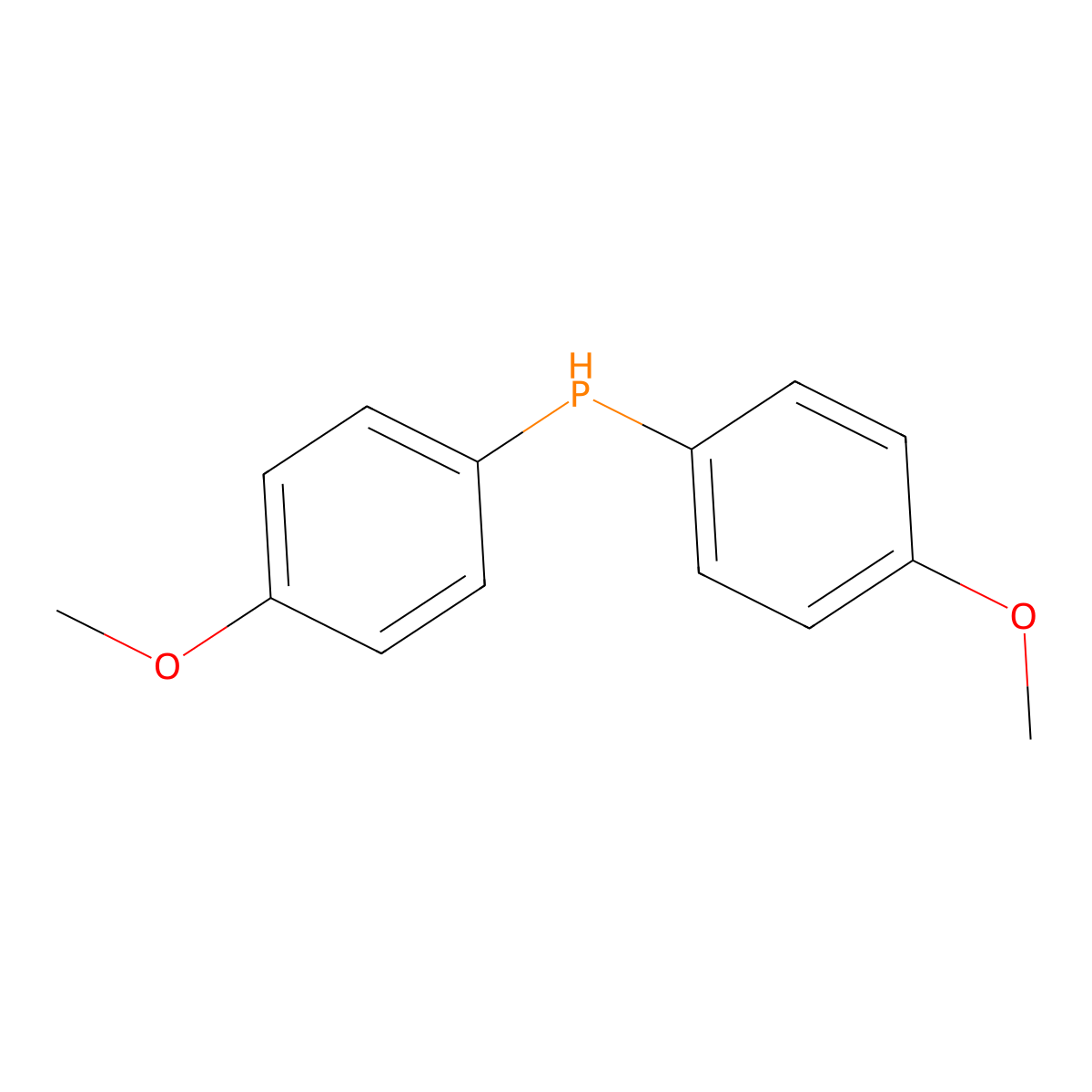 Bis(4-methoxyphenyl)phosphine molecular structure, CAS 84127-04-8