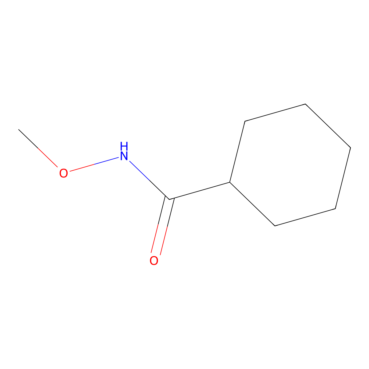 N-methoxycyclohexanecarboxamide molecular structure, CAS 84127-18-4