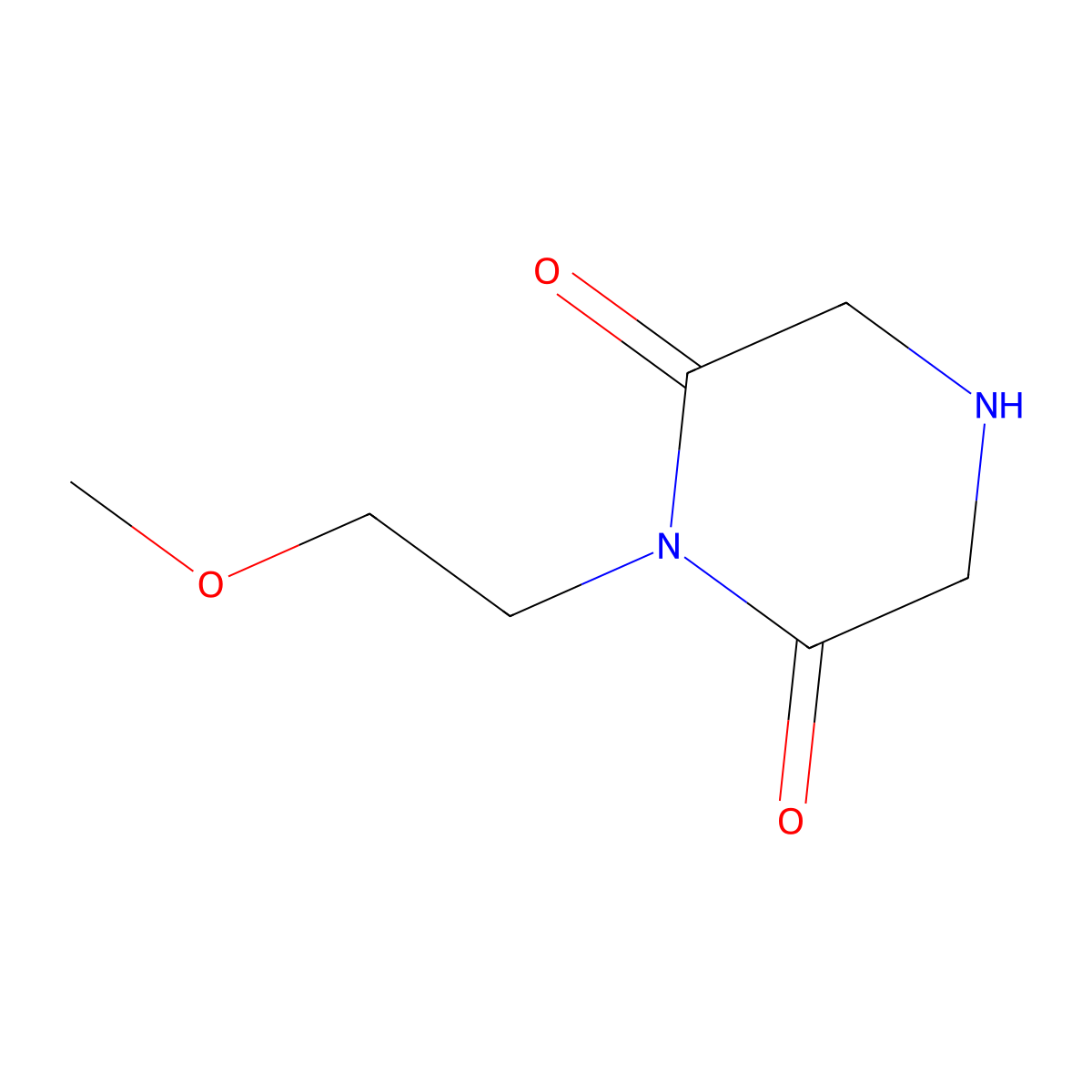 1-(2-Methoxyethyl)piperazine-2,6-dione molecular structure, CAS 841274-04-2