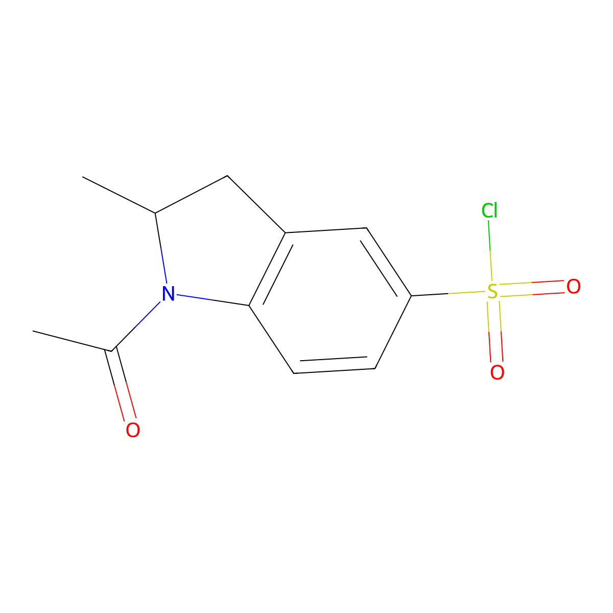 1-acetyl-2-methyl-2,3-dihydro-1H-indole-5-sulfonyl chloride molecular structure, CAS 841275-78-3