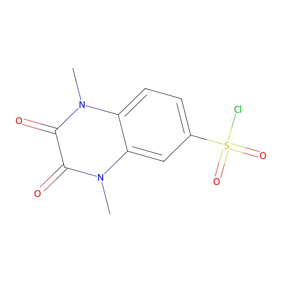 1,4-Dimethyl-2,3-dioxo-1,2,3,4-tetrahydroquinoxaline-6-sulfonyl chloride molecular structure, CAS 841275-84-1