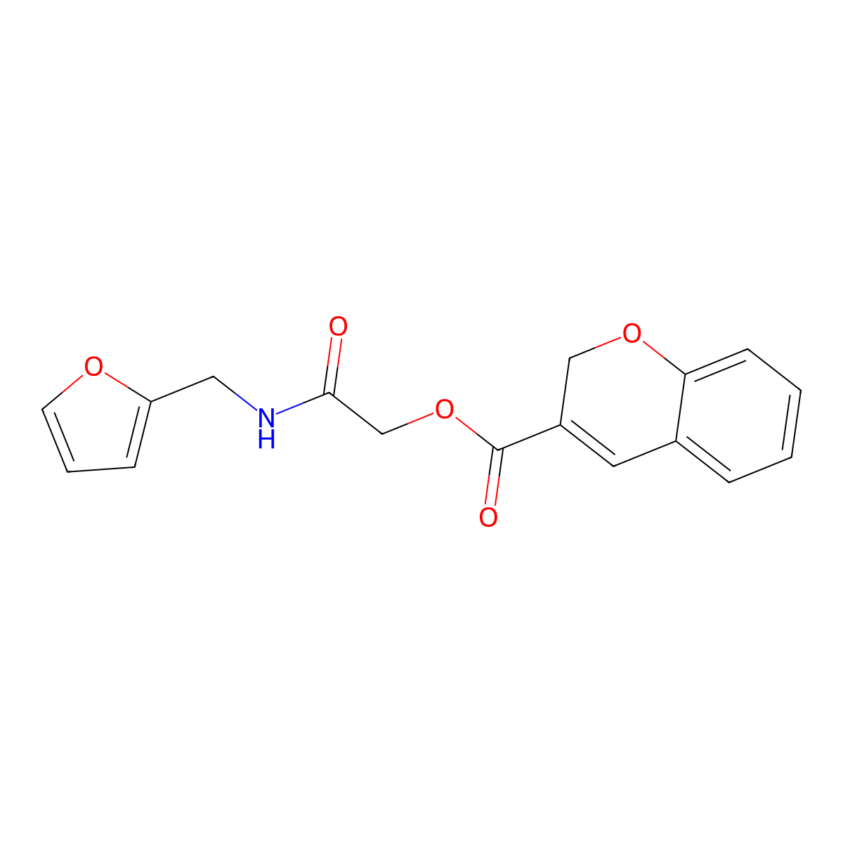 [2-(furan-2-ylmethylamino)-2-oxoethyl] 2H-chromene-3-carboxylate molecular structure, CAS 841282-16-4