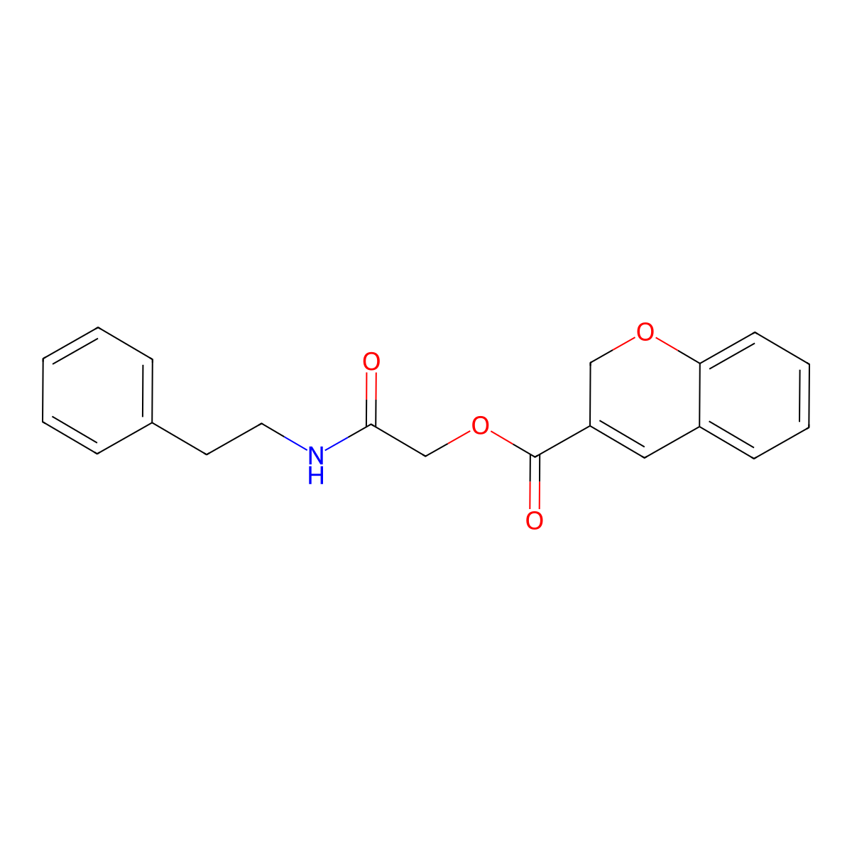 2-Oxo-2-(phenethylamino)ethyl 2H-chromene-3-carboxylate molecular structure, CAS 841282-18-6