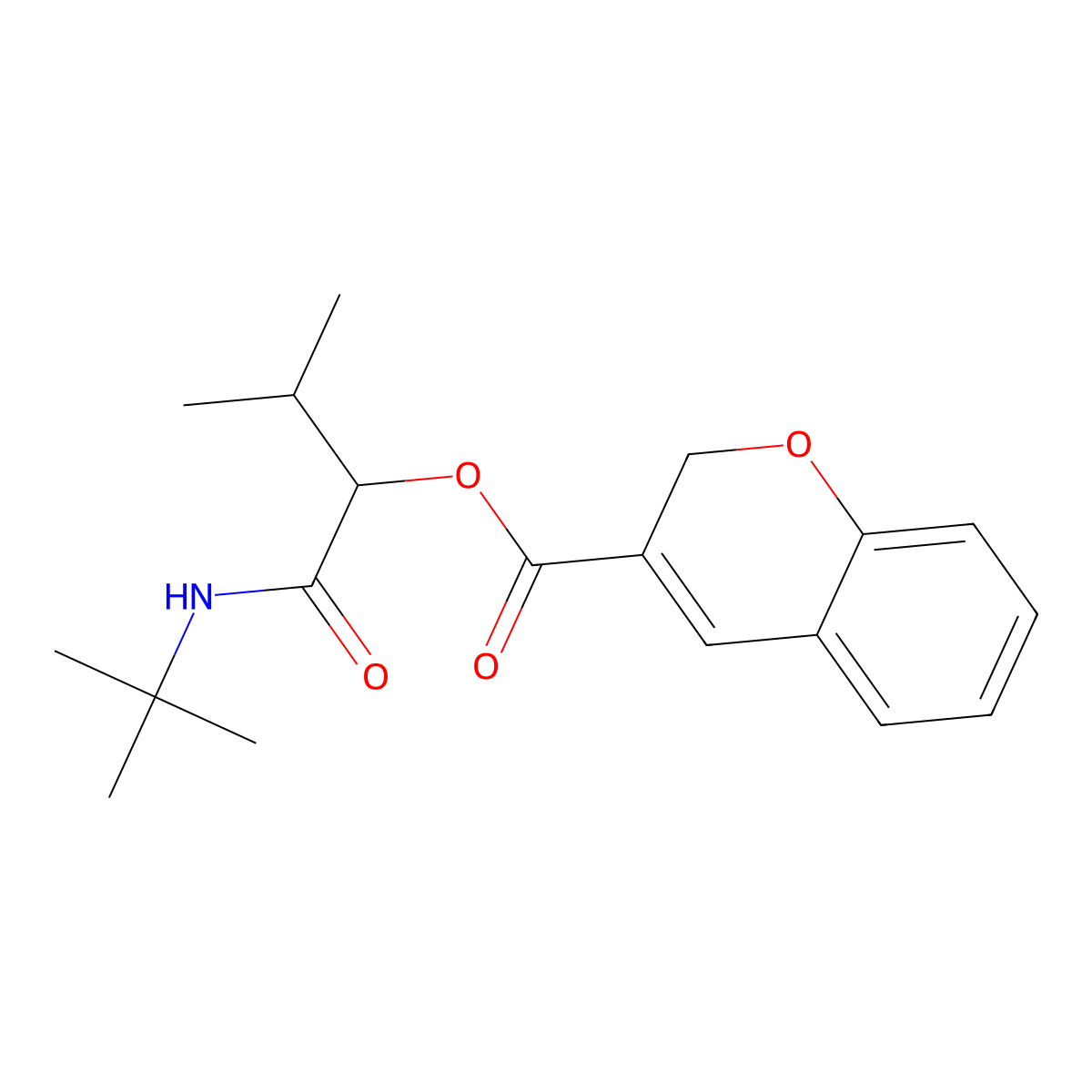 1-(tert-Butylamino)-3-methyl-1-oxobutan-2-yl 2H-chromene-3-carboxylate molecular structure, CAS 841282-39-1