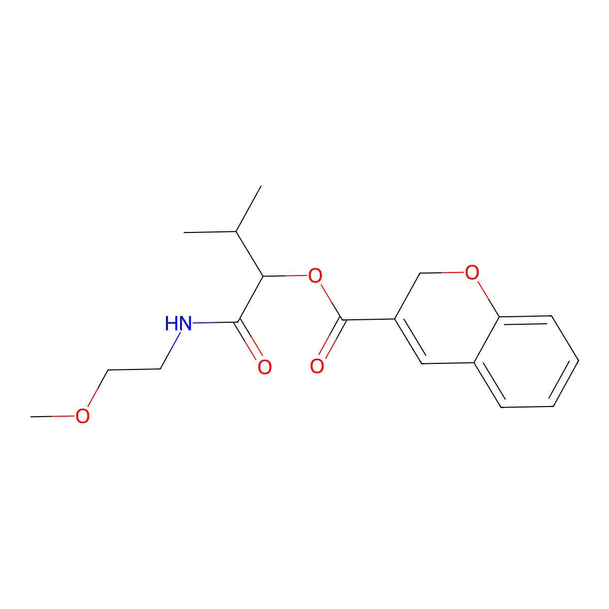 1-((2-Methoxyethyl)amino)-3-methyl-1-oxobutan-2-yl 2H-chromene-3-carboxylate molecular structure, CAS 841282-41-5