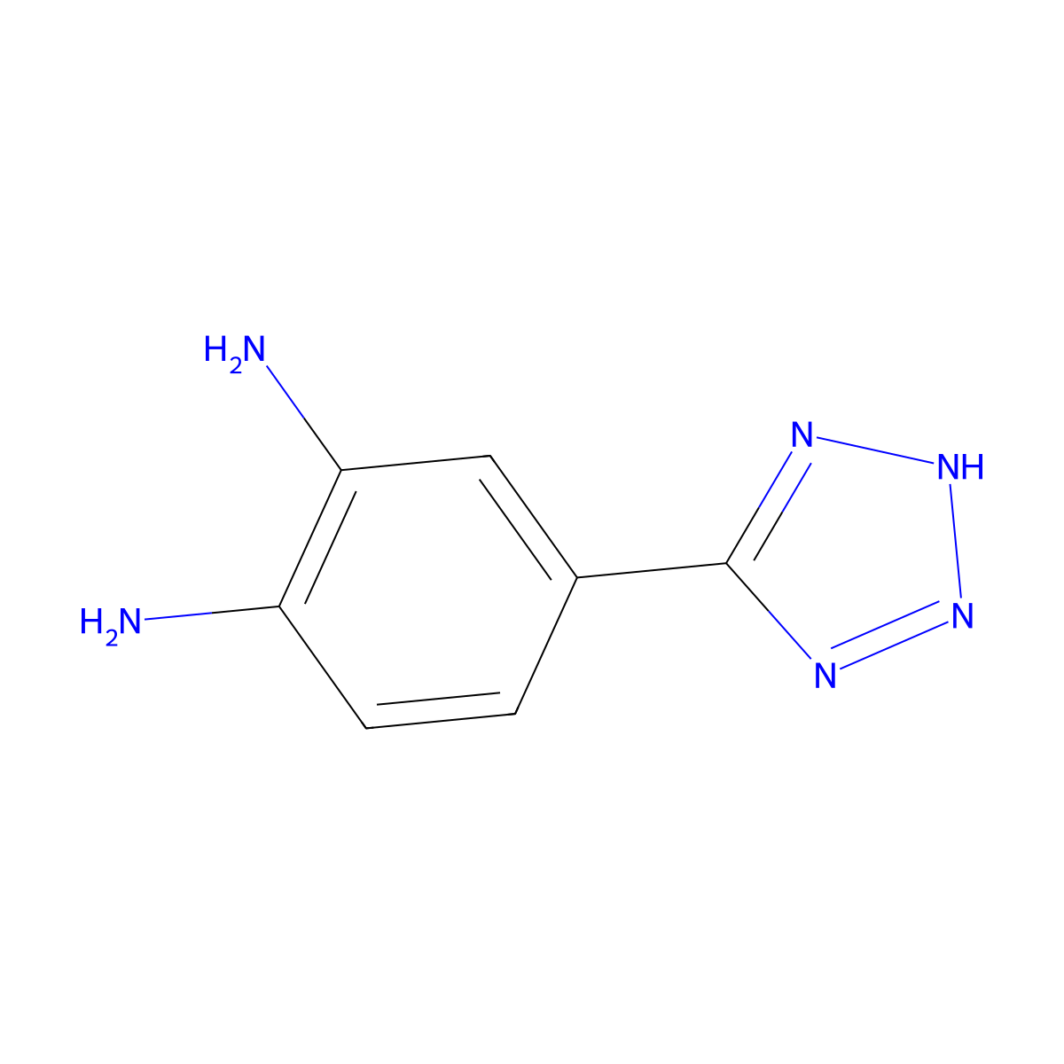 4-(2H-Tetrazol-5-yl)benzene-1,2-diamine molecular structure, CAS 841288-49-1