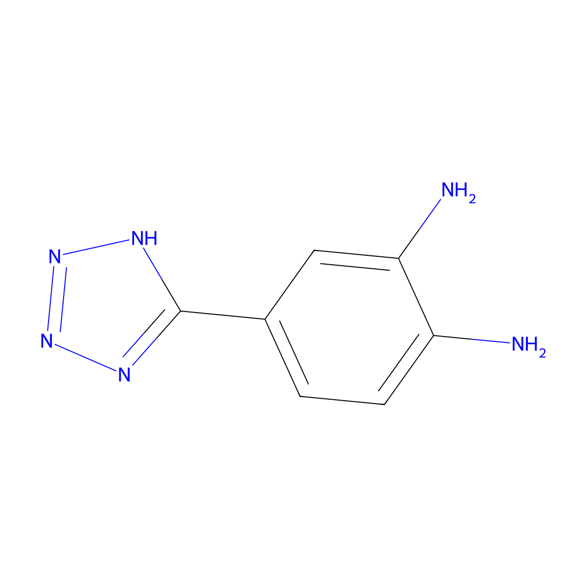 4-(2H-Tetrazol-5-yl)benzene-1,2-diamine molecular structure, CAS 841288-49-1