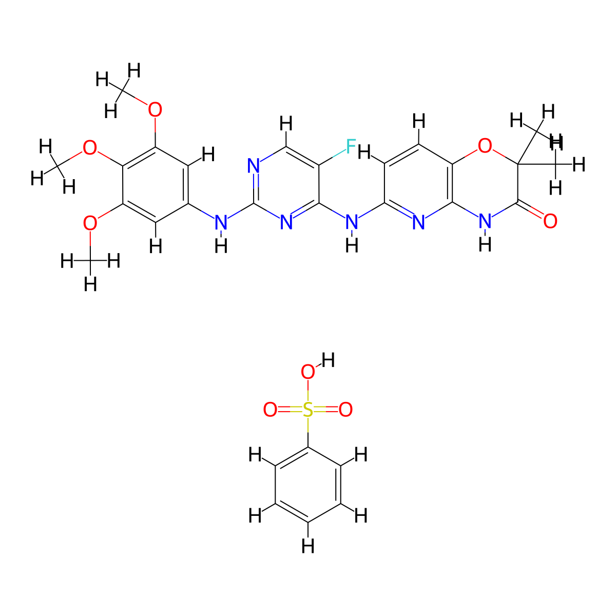 R406 Benzenesulfonate molecular structure, CAS 841290-81-1