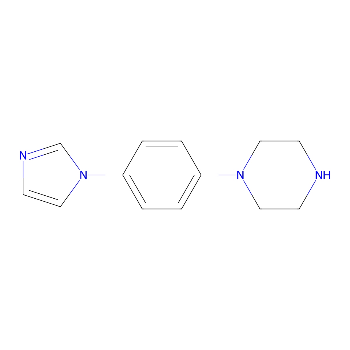 1-(4-(1H-imidazol-1-yl)phenyl)piperazine molecular structure, CAS 841295-40-7