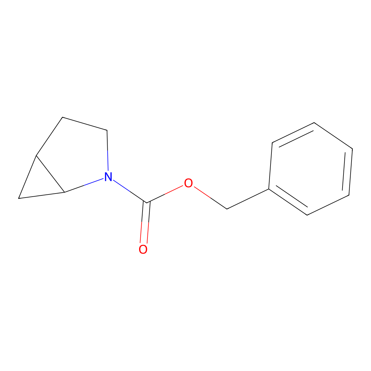 Benzyl 2-azabicyclo[3.1.0]hexane-2-carboxylate molecular structure, CAS 841302-36-1