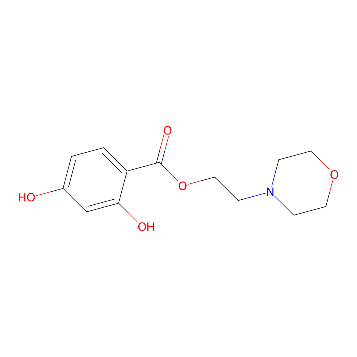 2-(Morpholin-4-yl)ethyl 2,4-dihydroxybenzoate molecular structure, CAS 84139-72-0