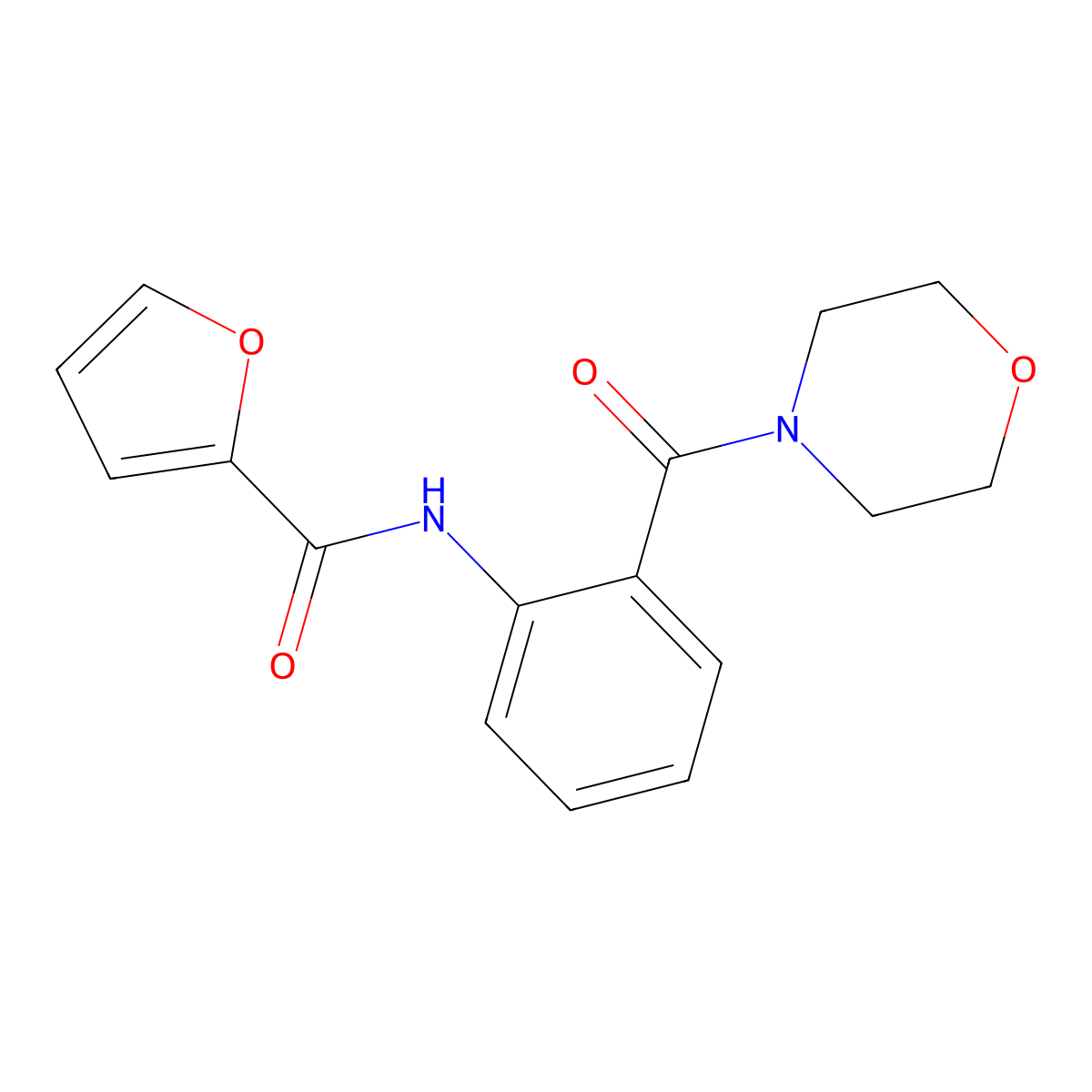 N-[2-(4-morpholinylcarbonyl)phenyl]-2-furamide molecular structure, CAS 84141-28-6