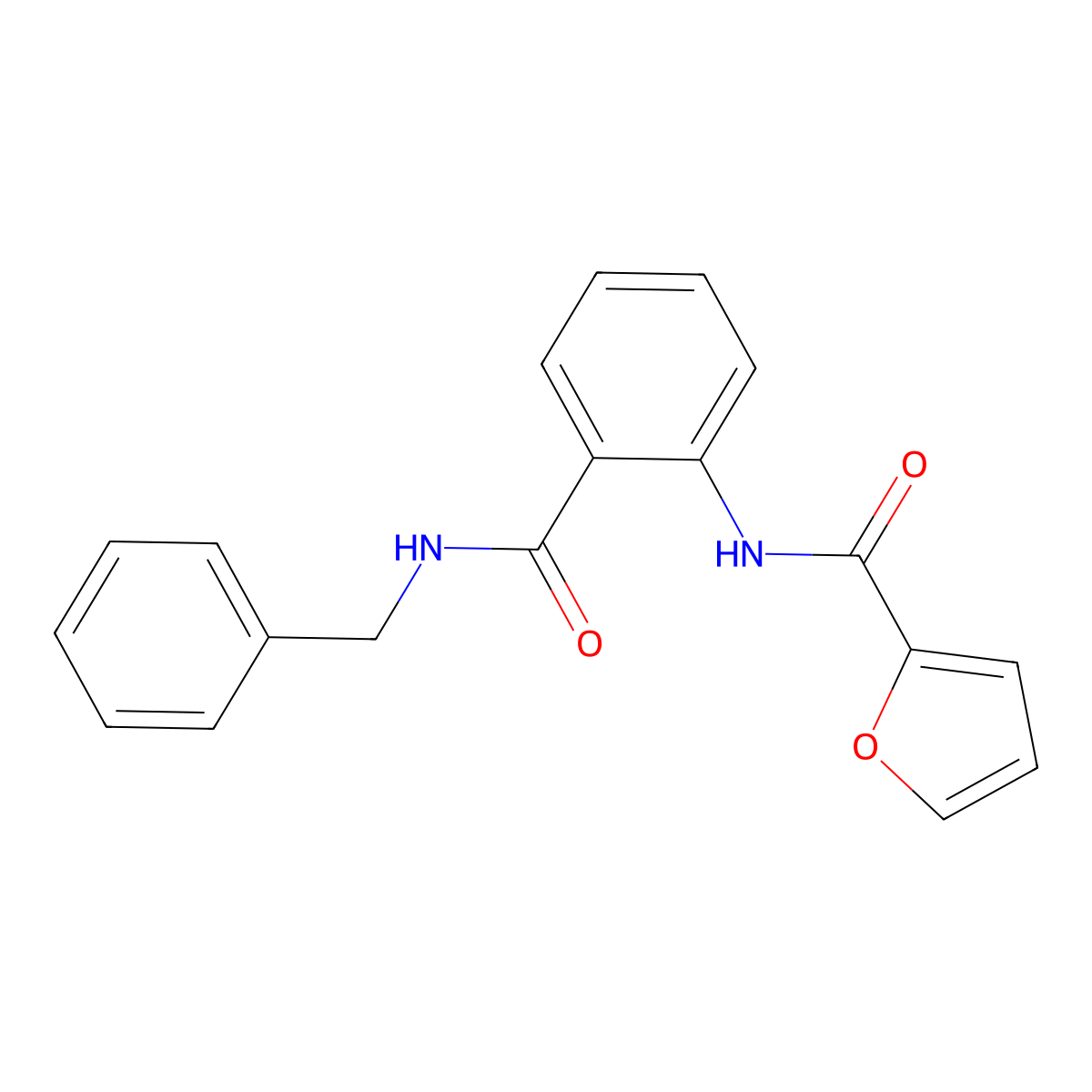 N-[2-(benzylcarbamoyl)phenyl]furan-2-carboxamide molecular structure, CAS 84141-30-0