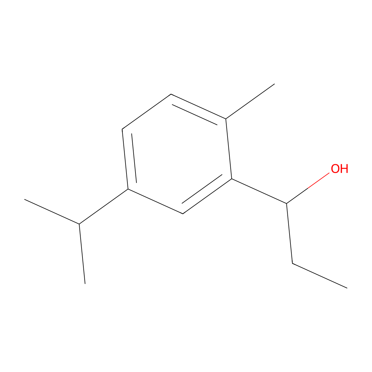 alpha-Ethyl-5-isopropyl-2-methylbenzyl alcohol molecular structure, CAS 84145-50-6