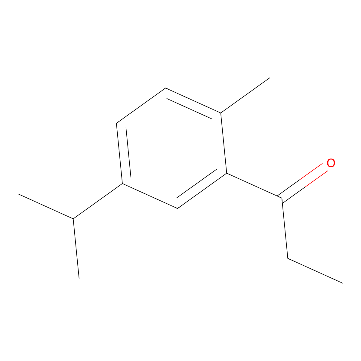 1-Propanone, 1-[2-methyl-5-(1-methylethyl)phenyl]- molecular structure, CAS 84145-57-3