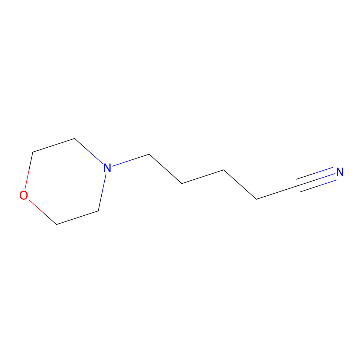 4-Cyanopentylmorpholine molecular structure, CAS 84145-72-2