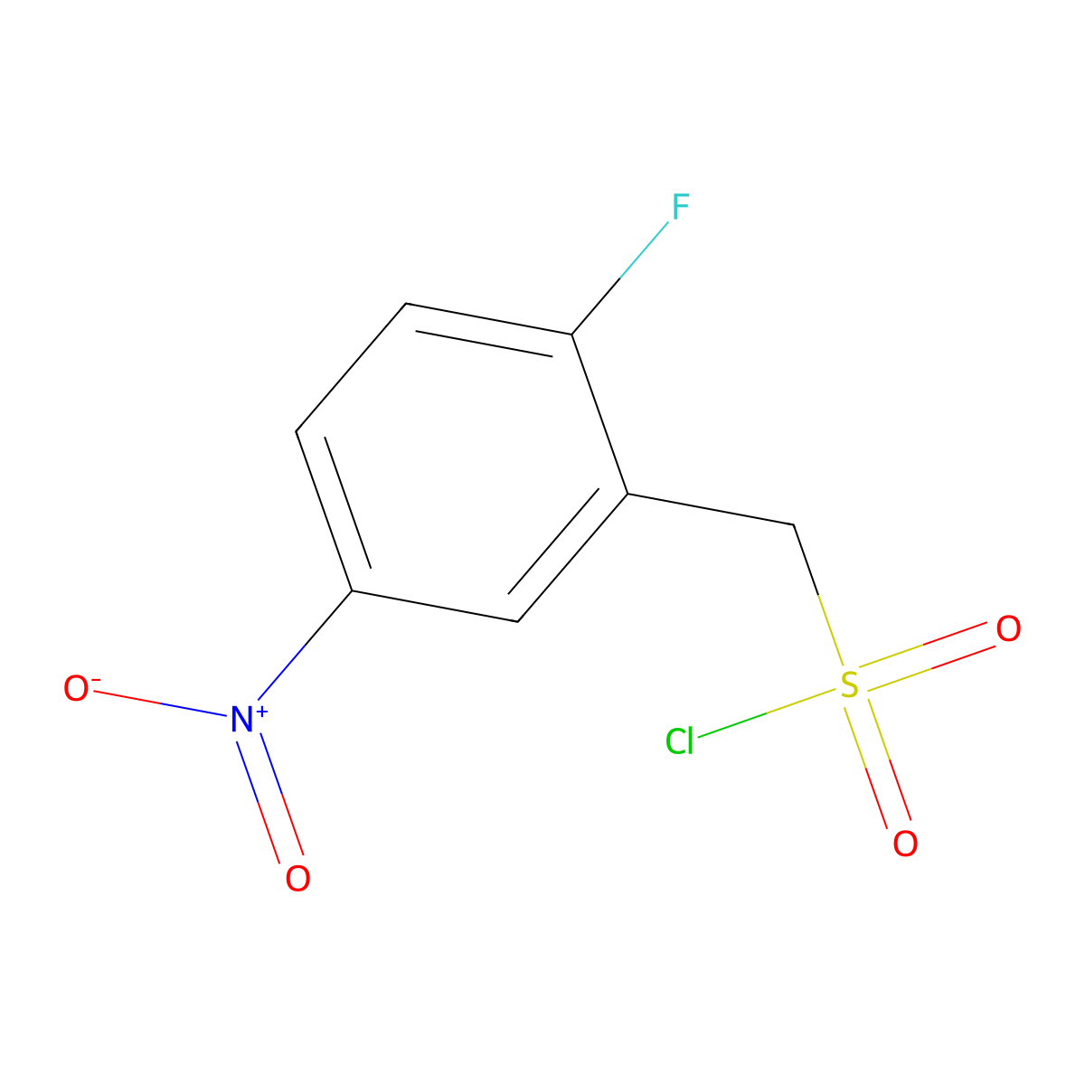 (2-Fluoro-5-nitrophenyl)methanesulfonyl chloride molecular structure, CAS 841476-27-5