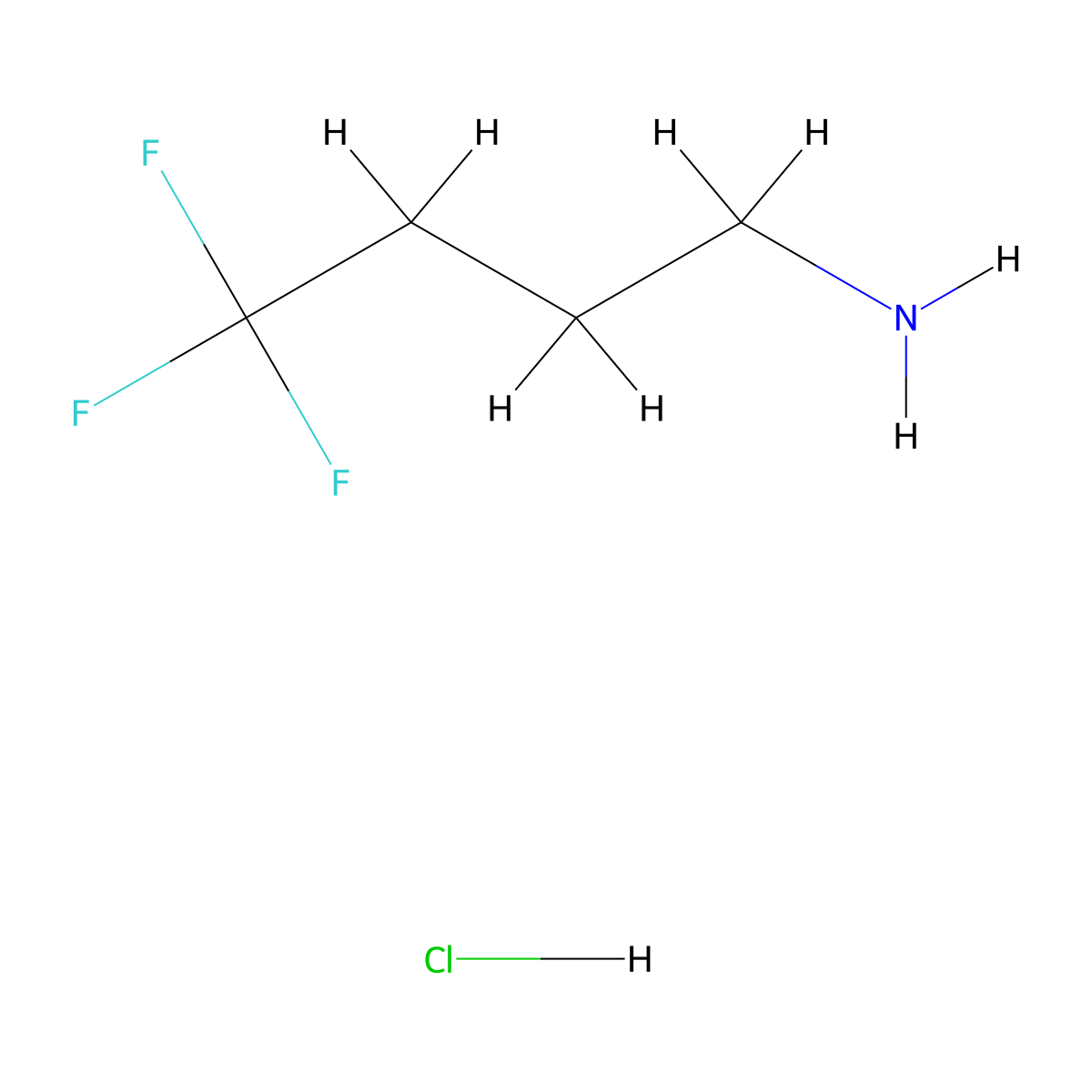 1-Butanamine, 4,4,4-trifluoro-, hydrochloride (1:1) molecular structure, CAS 84153-82-2