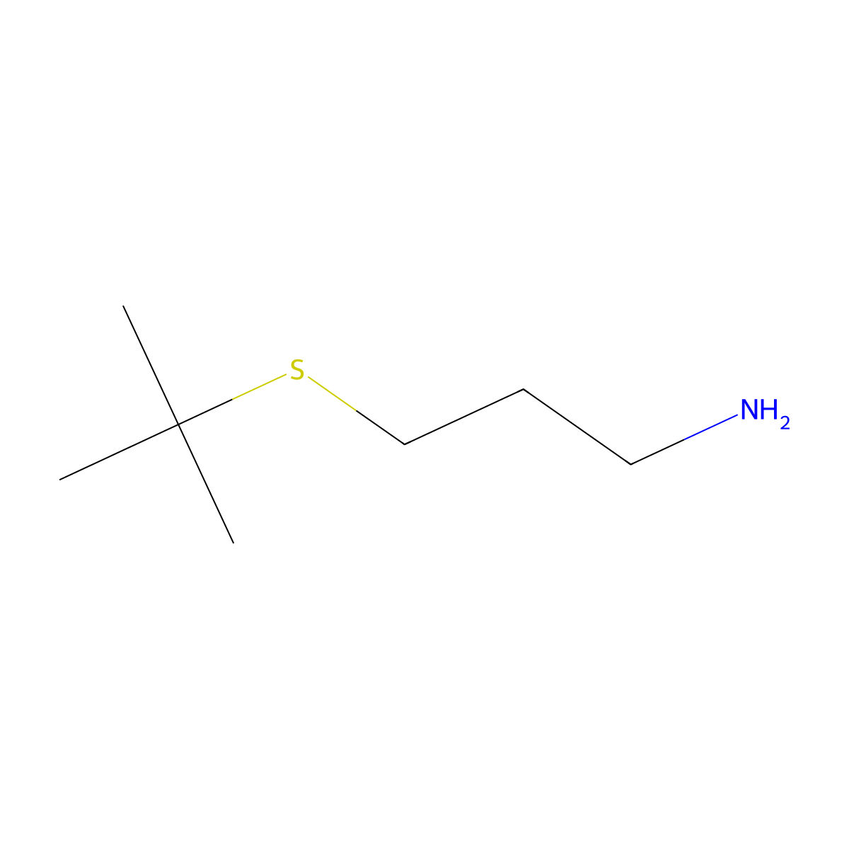 3-(Tert-butylsulfanyl)propan-1-amine molecular structure, CAS 84155-47-5