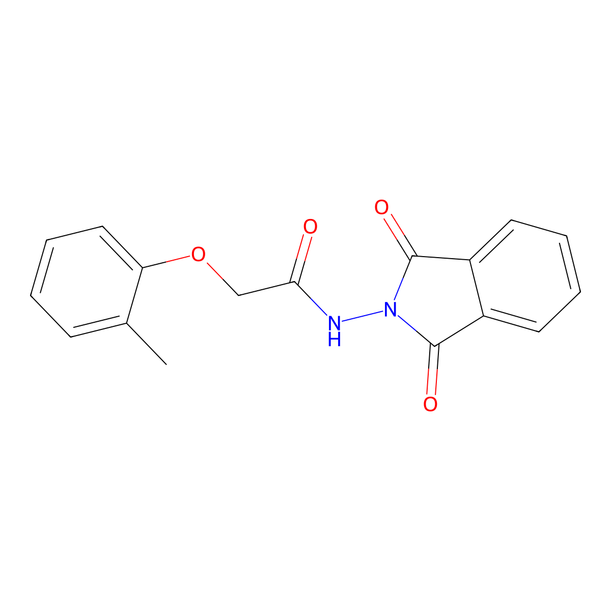 N-(1,3-dioxo-1,3-dihydro-2H-isoindol-2-yl)-2-(2-methylphenoxy)acetamide molecular structure, CAS 84160-89-4